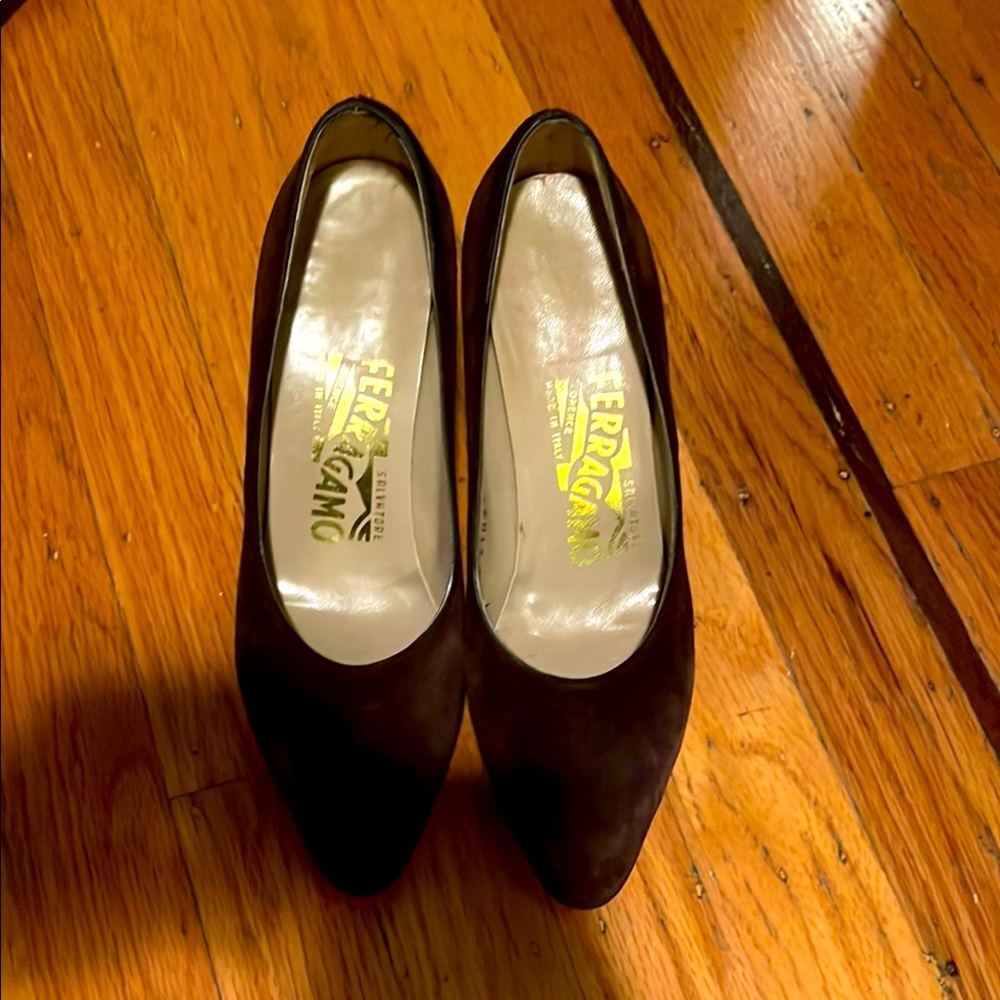 Salvatore Ferragamo Brown Suede Women's Shoes